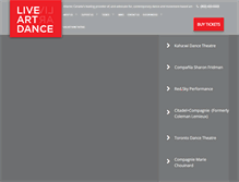 Tablet Screenshot of liveartdance.ca